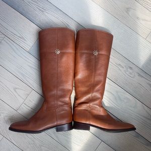 Tory Burch Women's Brown Jolie Leather Riding Boots